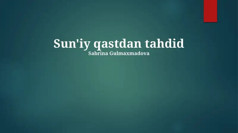 Sun'iy Intellektning Potensial Xavflari