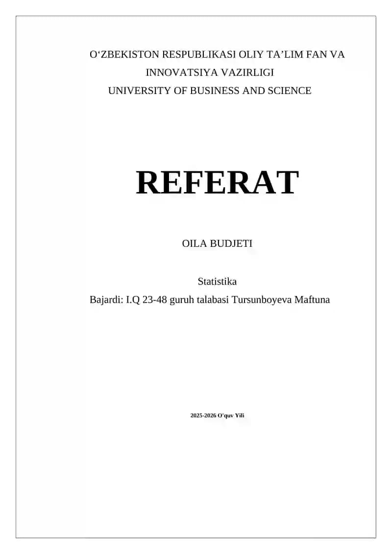 Oila Budjeti