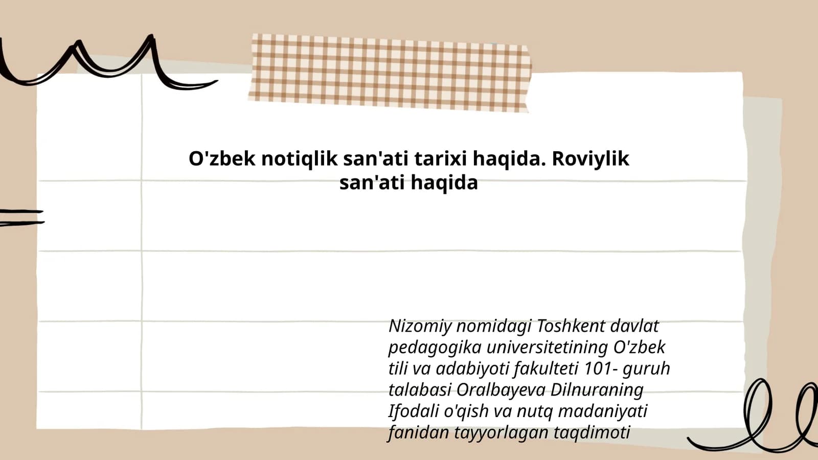 O'zbek notiqlik san'ati tarixi haqida
