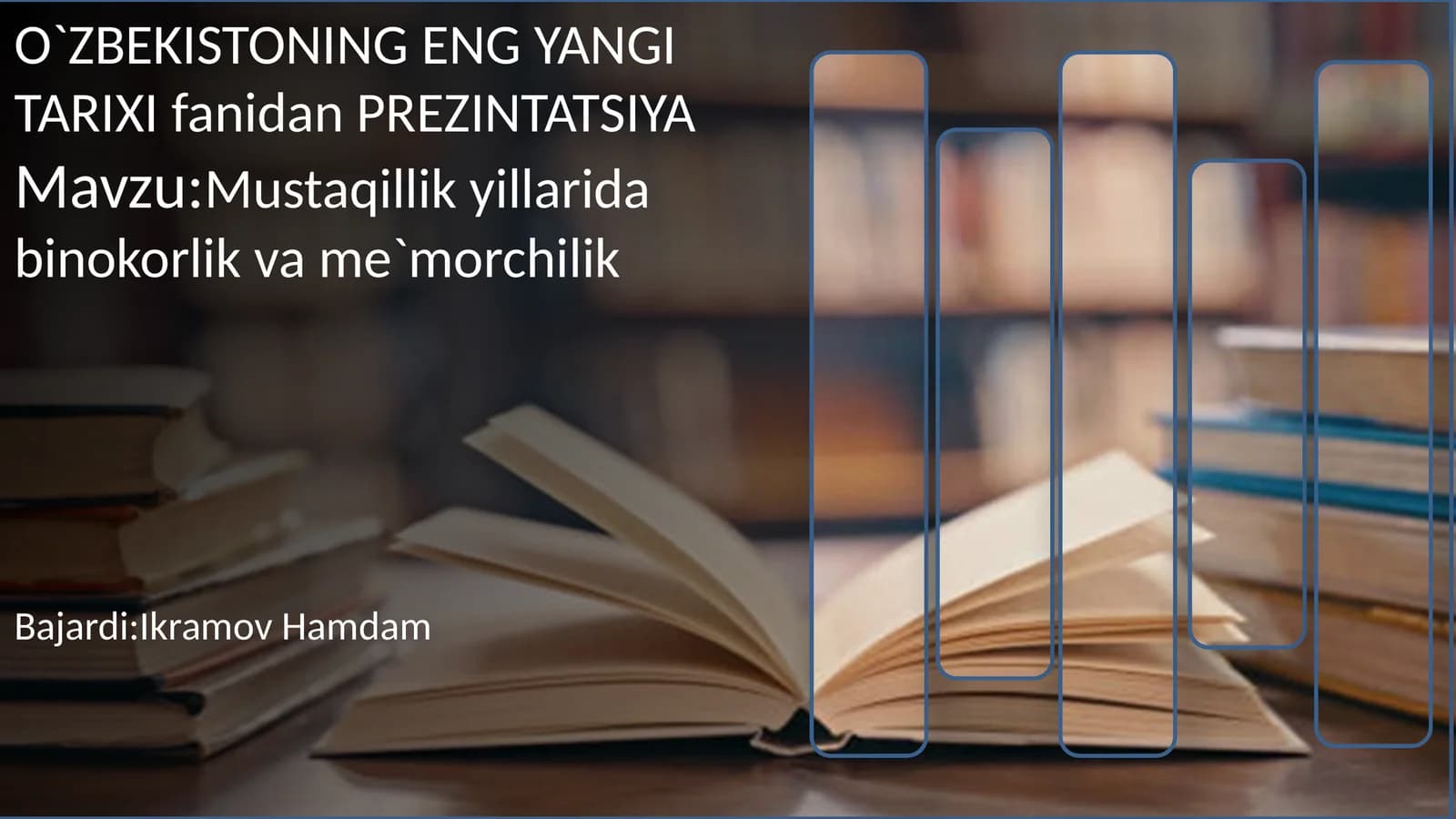 Mustaqillik yillarida binokorlik va me`morchilik