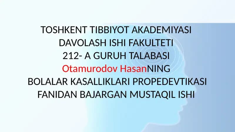 IMMUNITET HAQIDA TUSHUNCHA