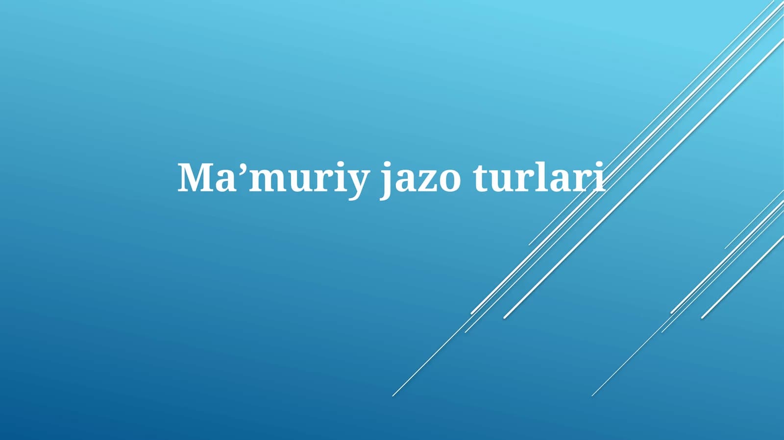 Ma’muriy jazoturlari