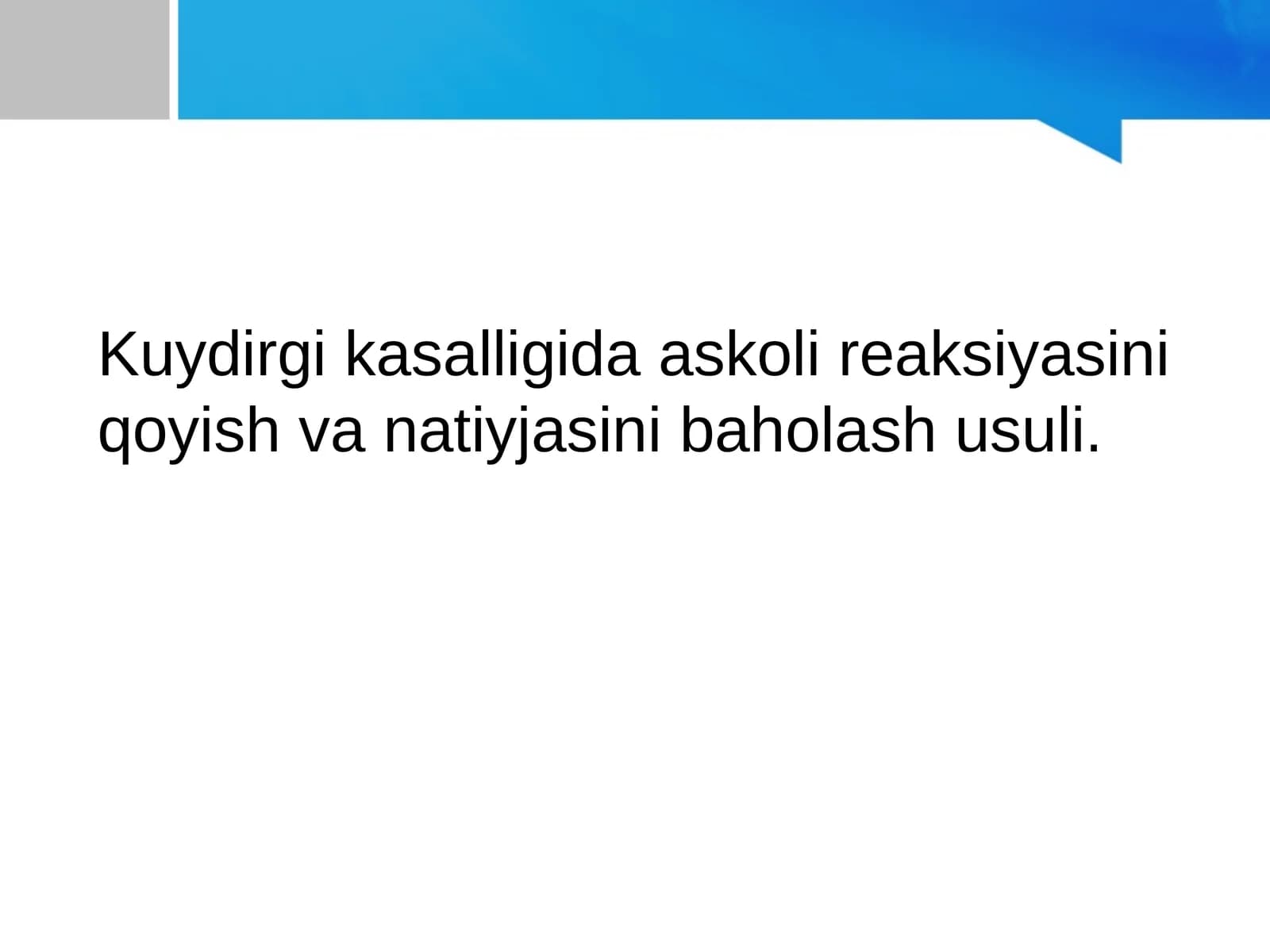 kuydirgi kaslligida askoli reaksiyasi