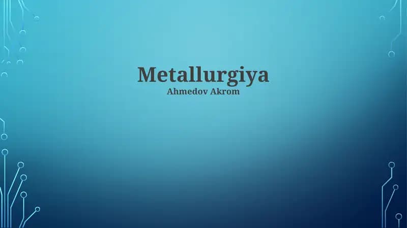 Metallurgiya