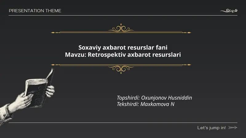 Retrospektiv axbarot resurslari