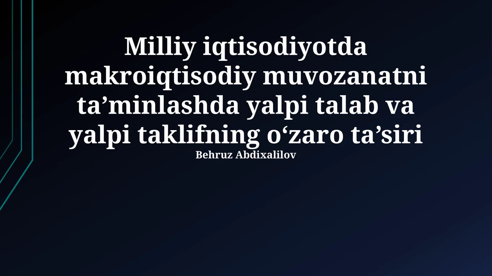 Makroiqtisodiy muvozanat