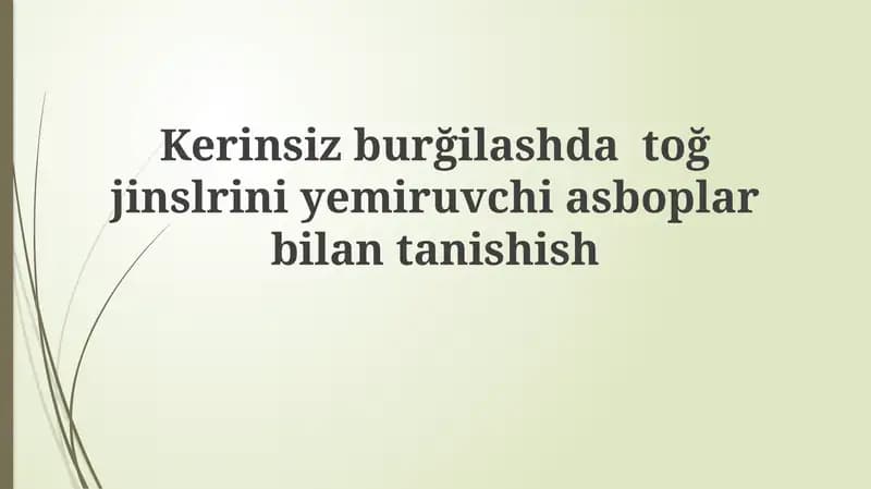 Korosiz Burg'ulash