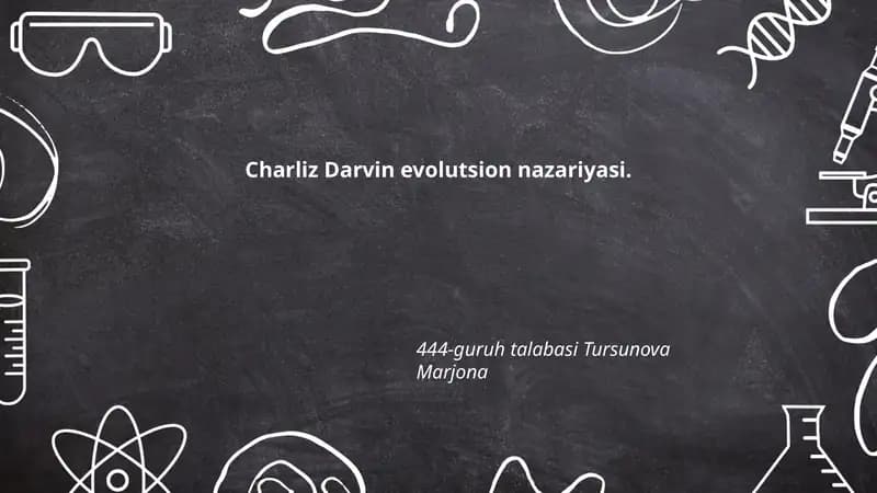 Charliz Darvin evolutsion nazariyasi