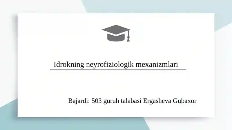 Idrokning neyrofiziologik mexanizmlari