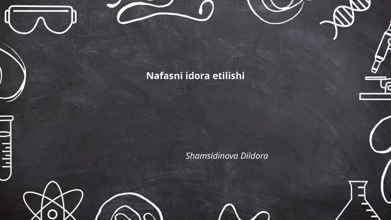 Nafasni idora etilishi