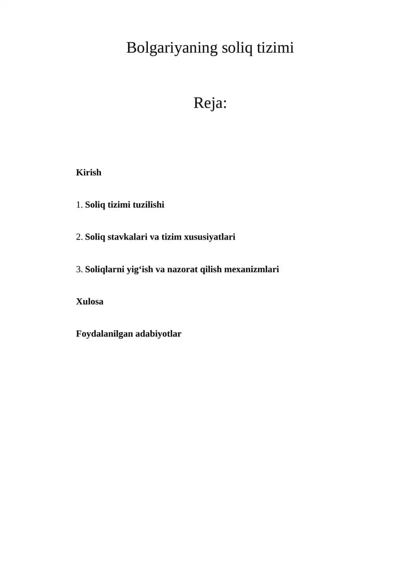 Bolgariyaning soliq tizimi