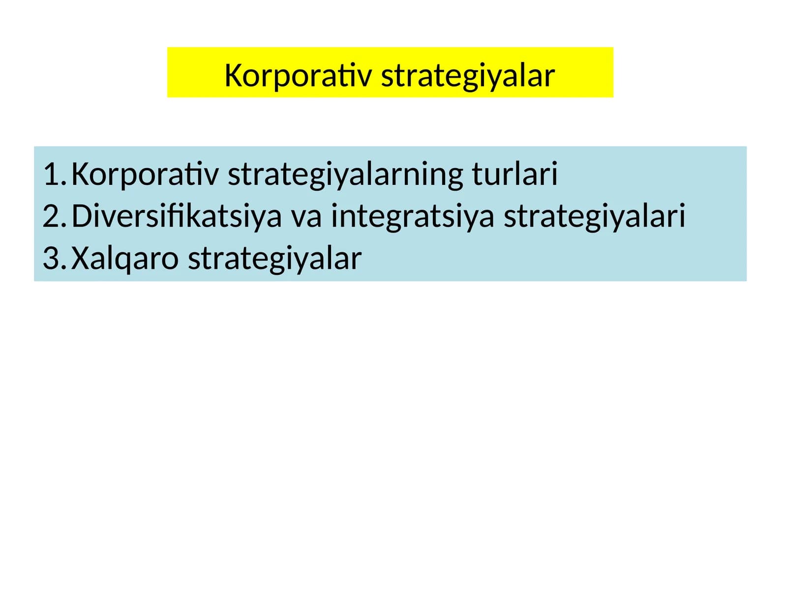 Korporativ strategiyalar