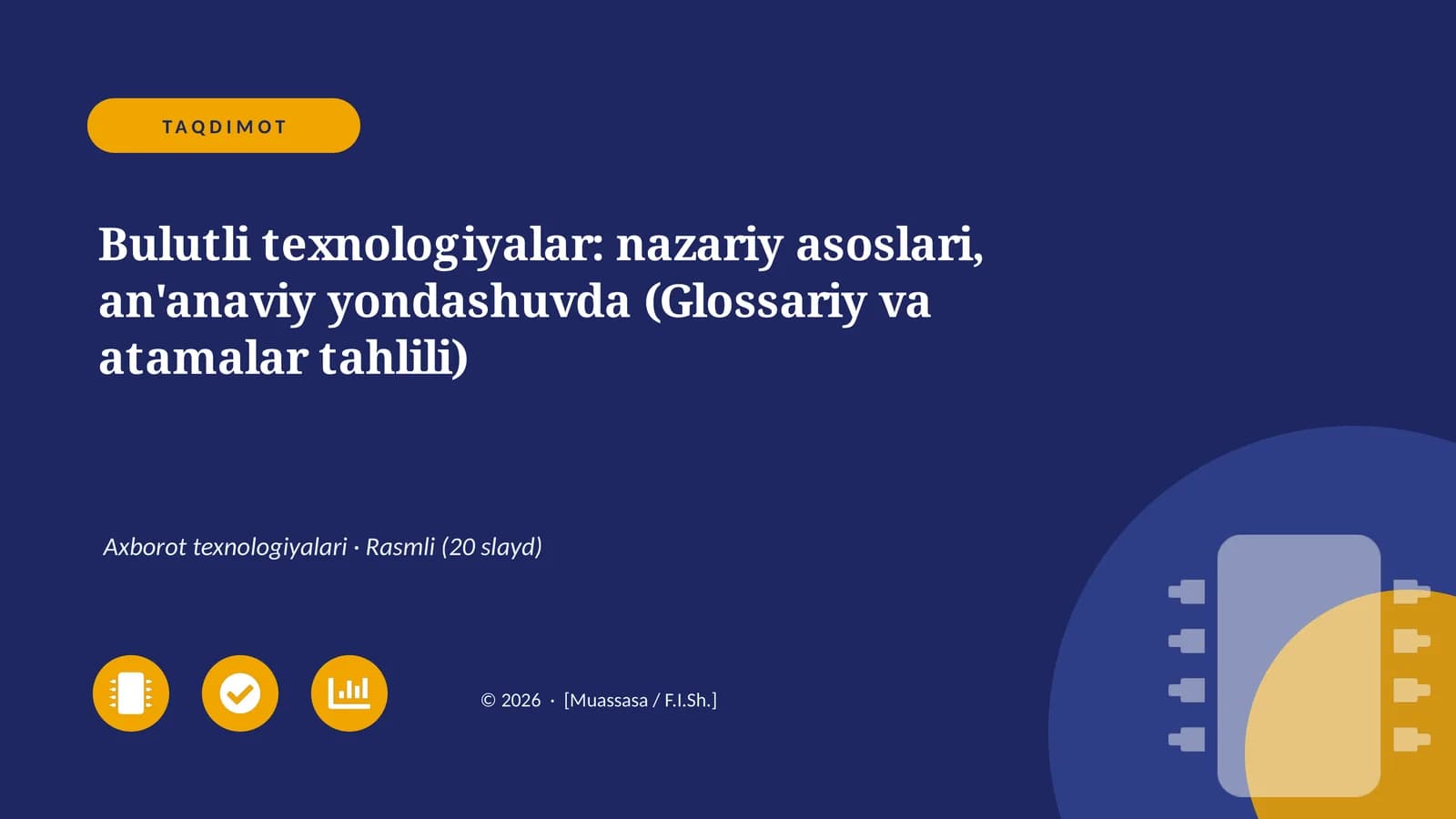 Bulutli texnologiyalar: nazariy asoslari, an'anaviy yondashuvda (Glossariy va atamalar tahlili)