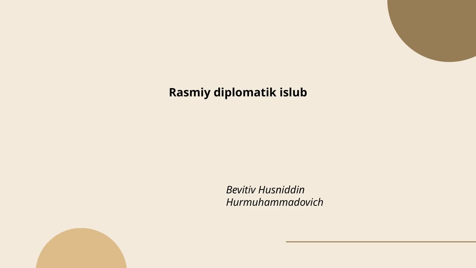 Rasmiy diplomatik yozishma uslubi