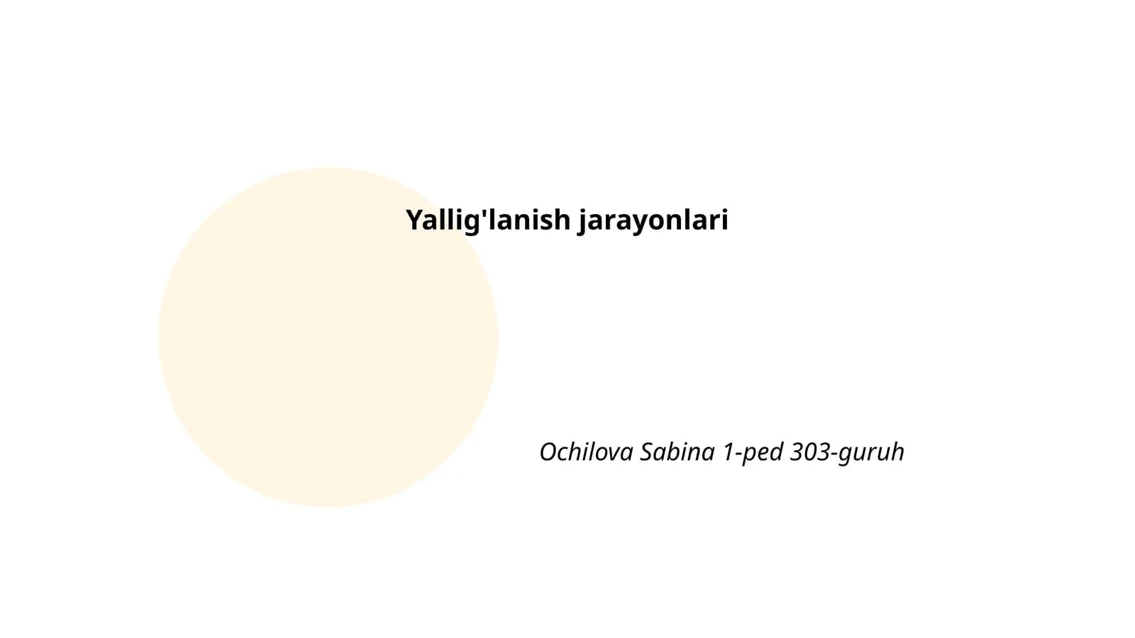 Yallig'lanish jarayonlari