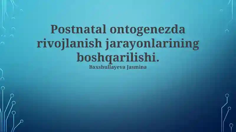 Ona va bola salomatligini ta'minlash