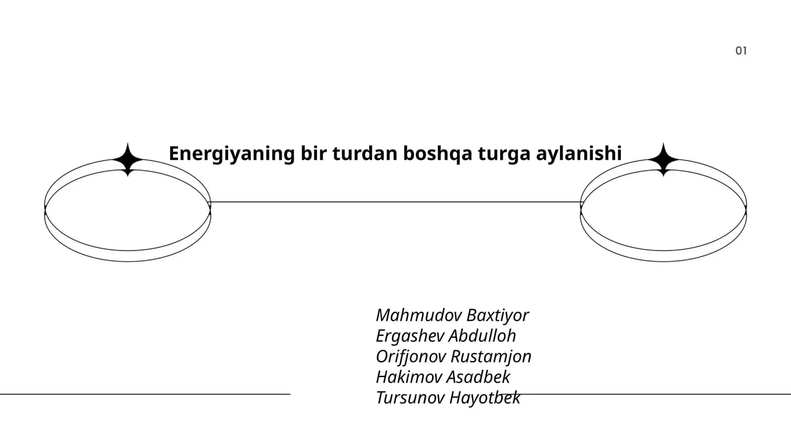 Energiyaning bir turdan boshqa turga aylanishi