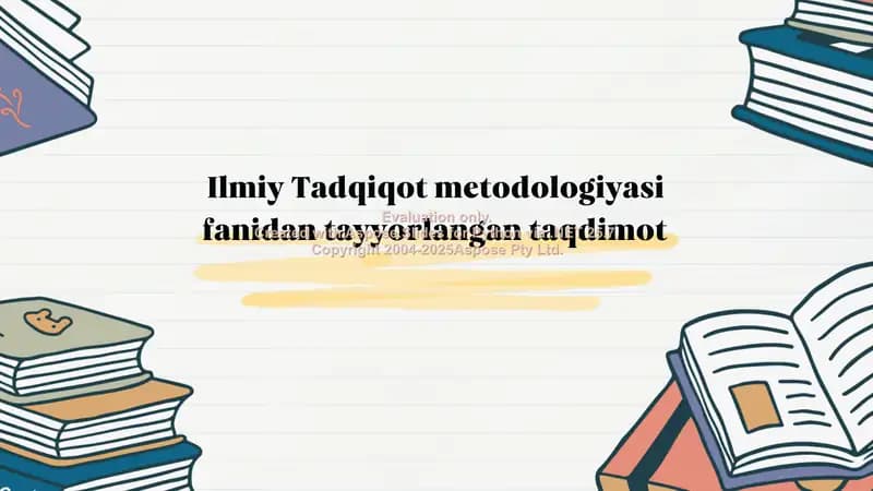 Ilmiy tadqiqot metodologiyasi