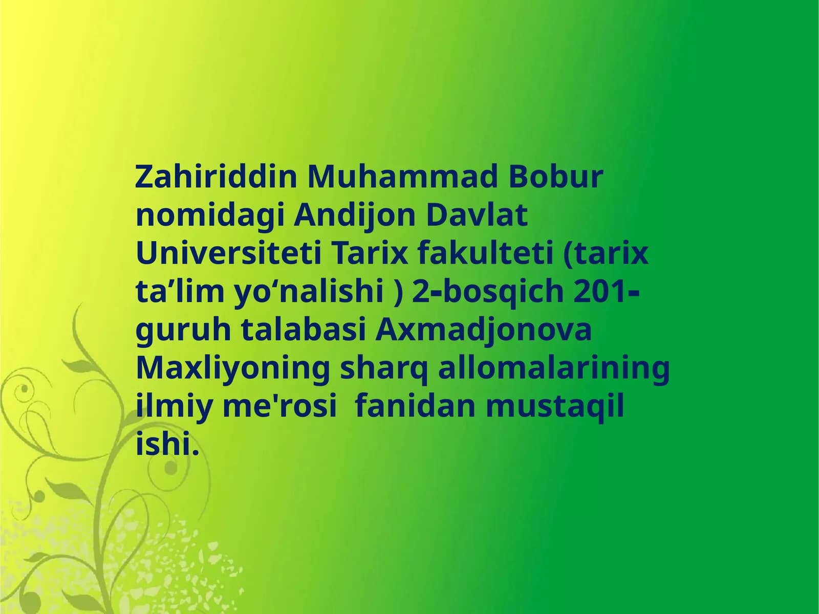 "Jonon mening jonimda " asari haqida