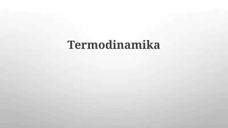 Termodinamika