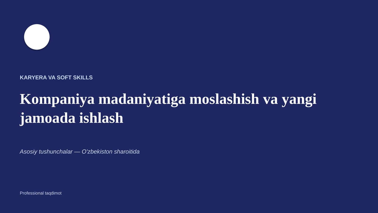 KARYERA VA SOFT SKILLS