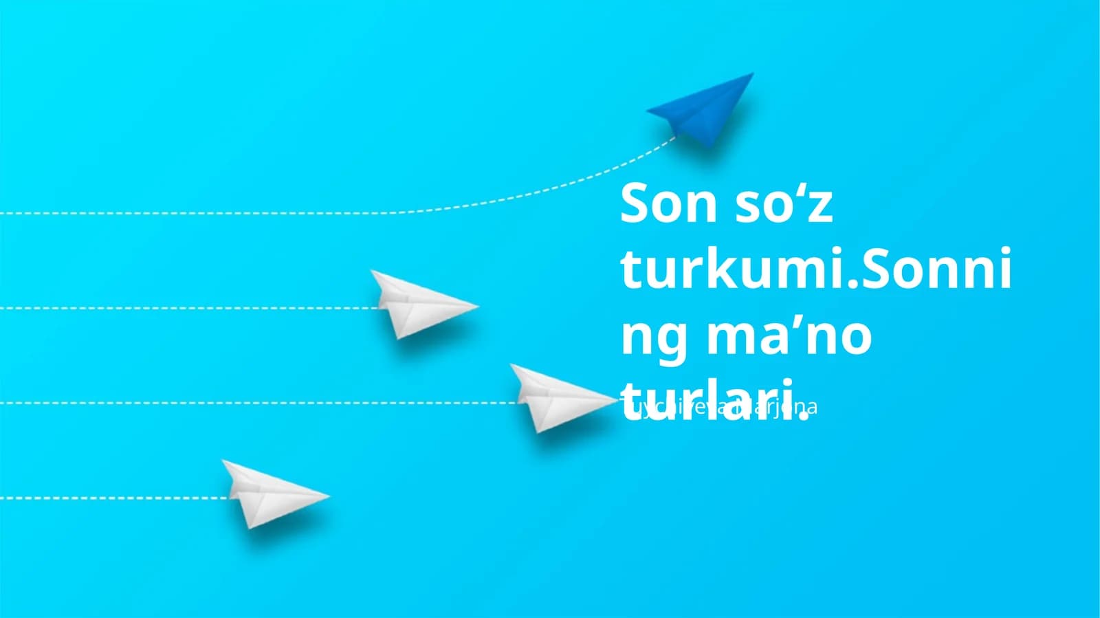 Ot kesimining asosiy turlari