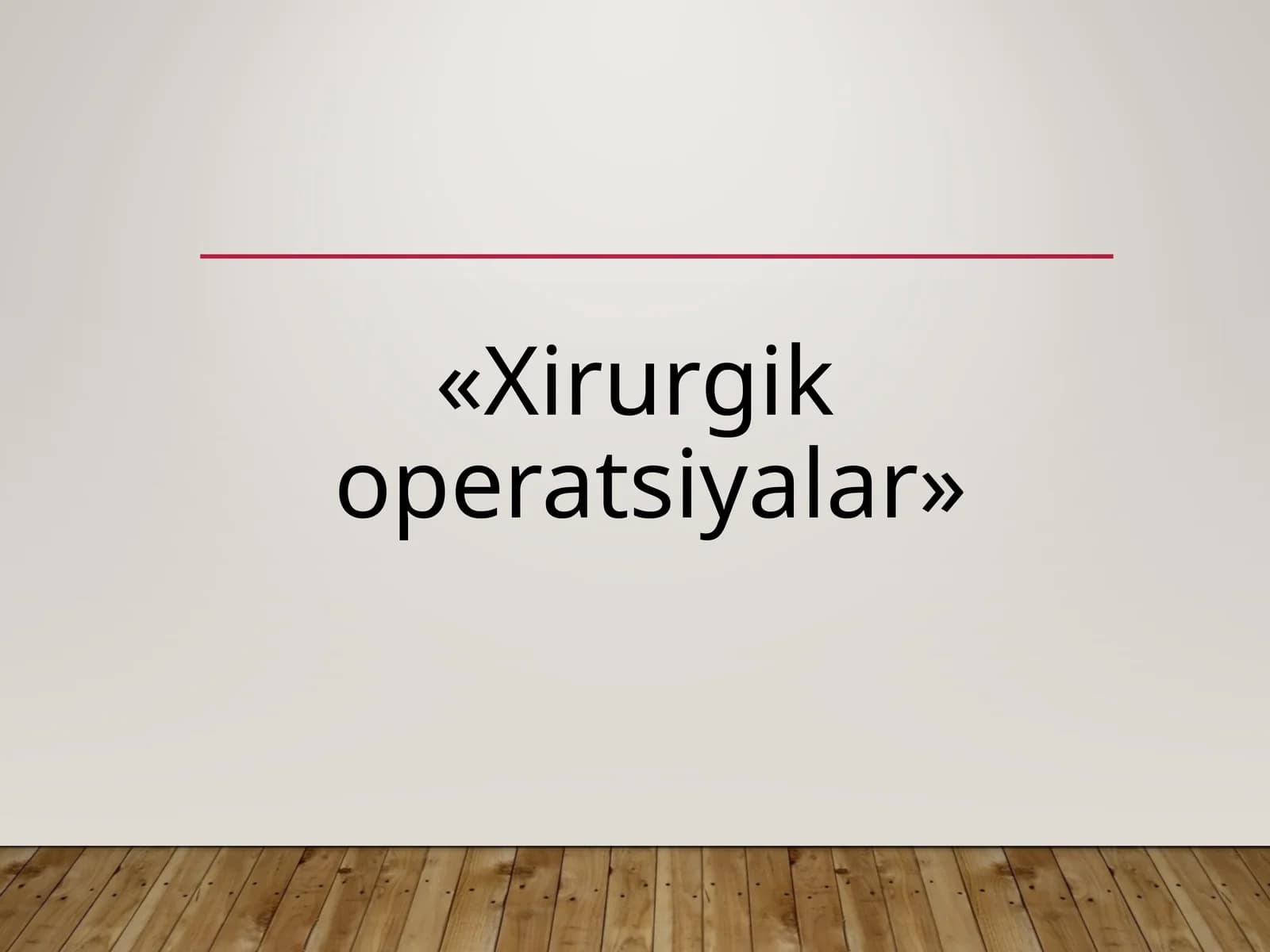 Xirurgik operatsiyalar
