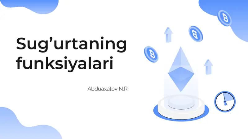 Sug’urtaning funksiyalari
