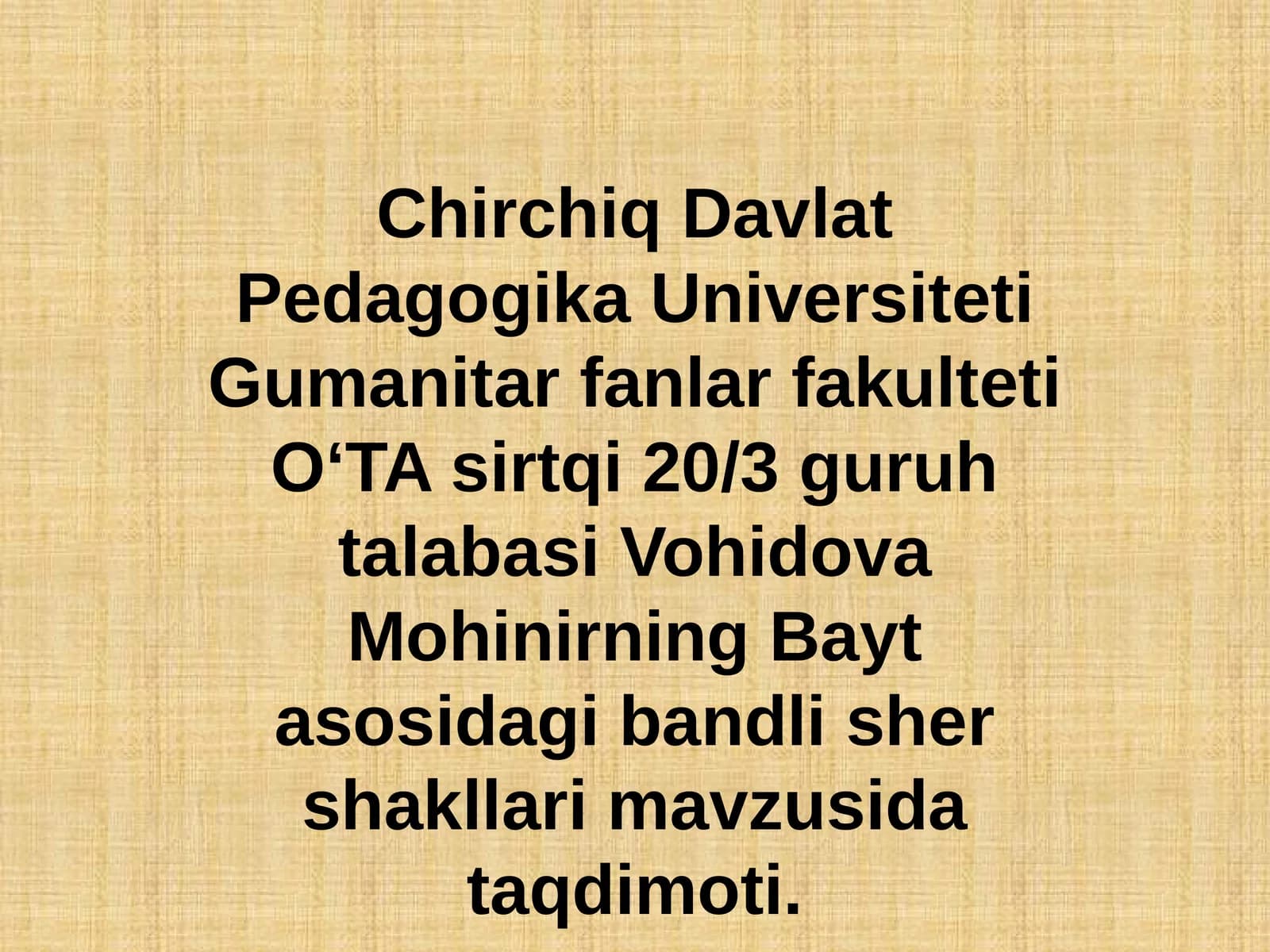 Baytasosidagi bandli she’r shakllari