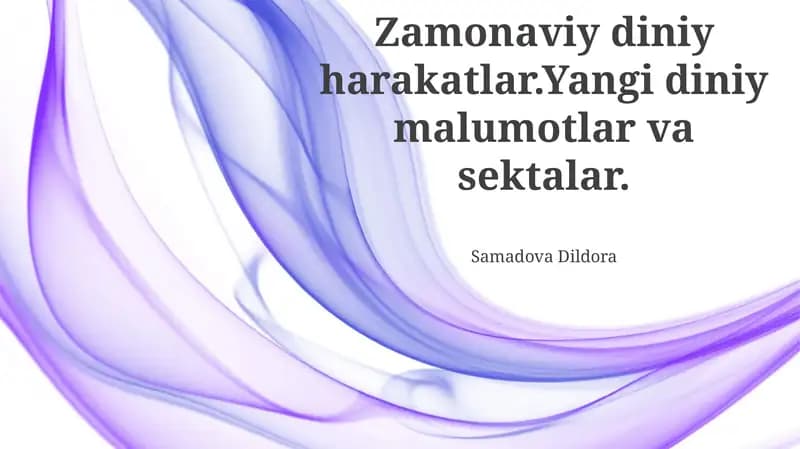 Zamonaviy diniy harakatlar
