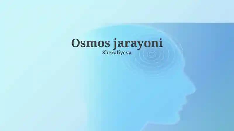 Osmos jarayoni