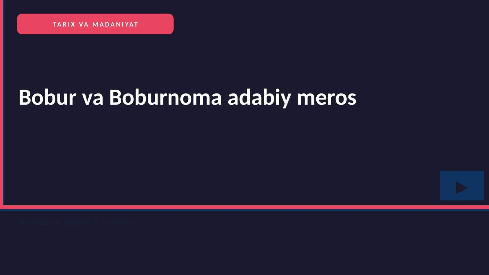 Bobur va Boburnoma adabiy meros