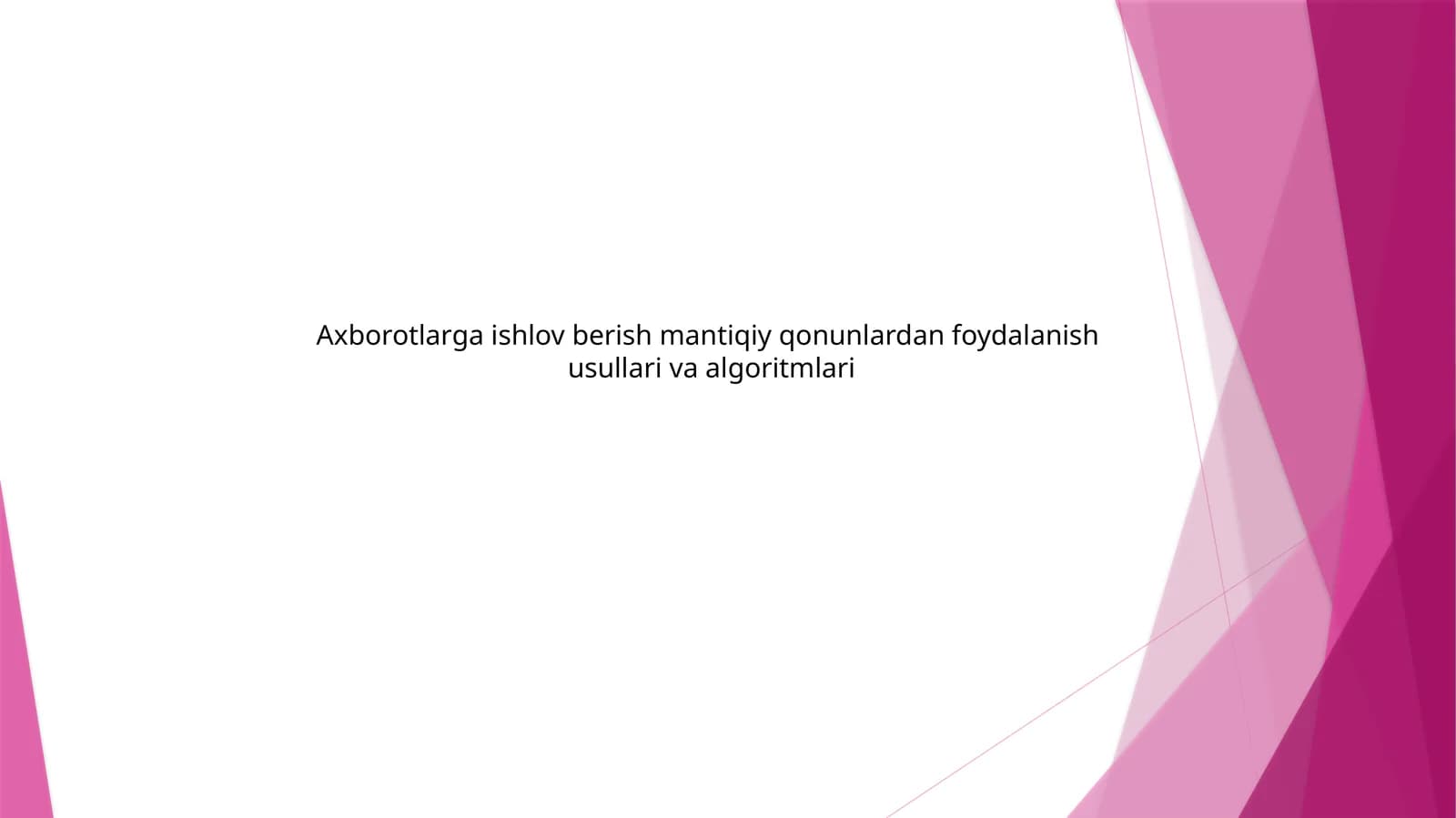 Kompyuterning bazaviy mantiqiy elementlari