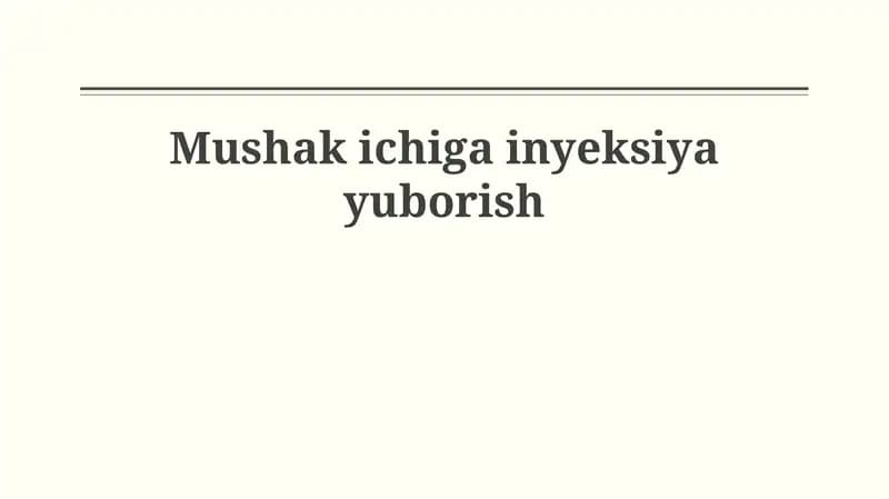 Intramuskulyar in'eksiya