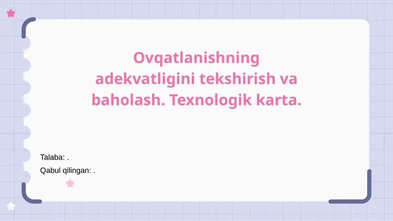 Texnologik karta