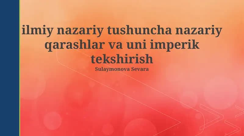 Empirik Ma'lumotlar Tahlili