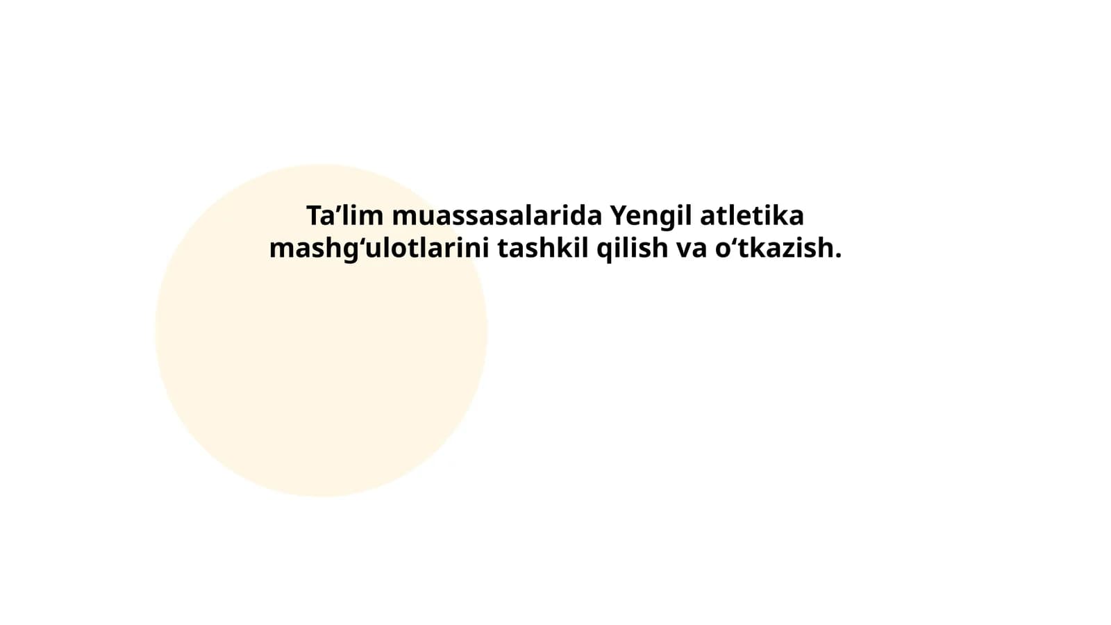 Yengil atletika mashg'ulotlari