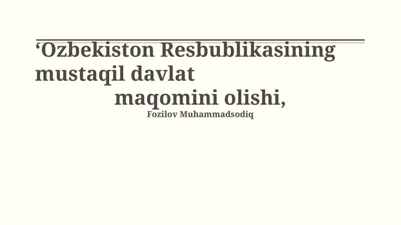 Mustaqillik Deklaratsiyasi