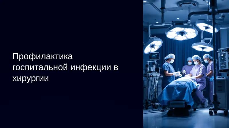 Профилактика госпитальной инфекции в хирургии