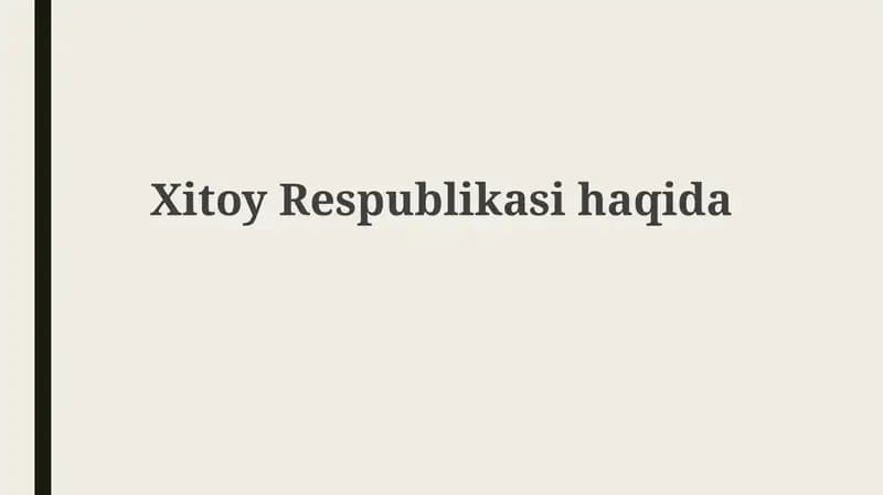 XitoyRespublikasihaqida