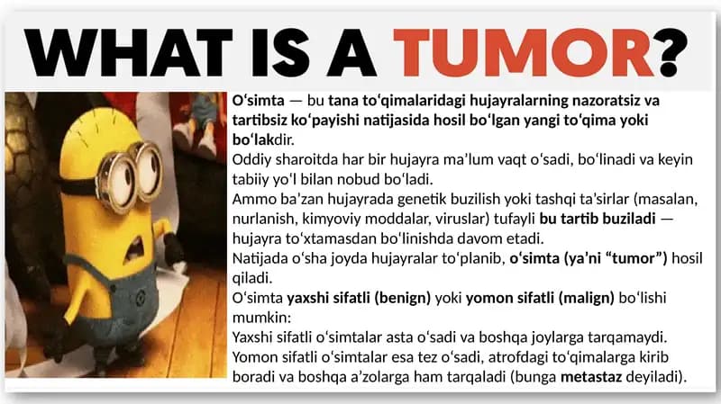 Oʻsimta va uning kelib chiqish sabablari,taʼsiri