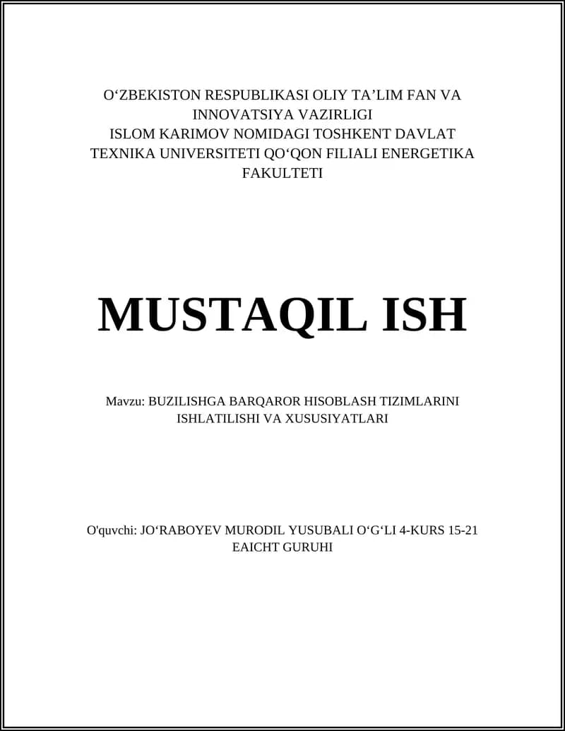 Barqaror hisoblash tizimlari