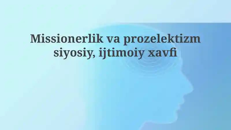 Missionerlik va Prozelitizm