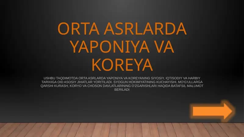 O'rta Asrlarda Yaponiya va Koreya
