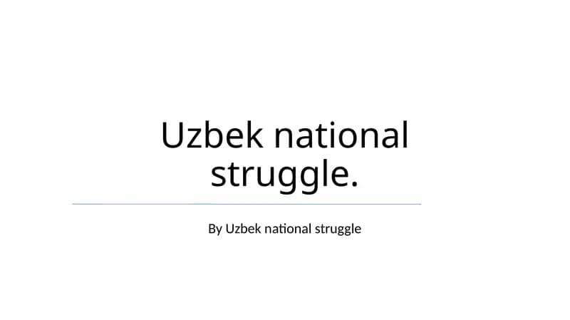 Uzbek national struggle
