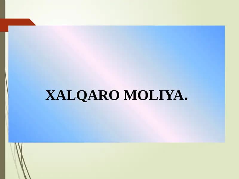 ХALQARO MOLIYA