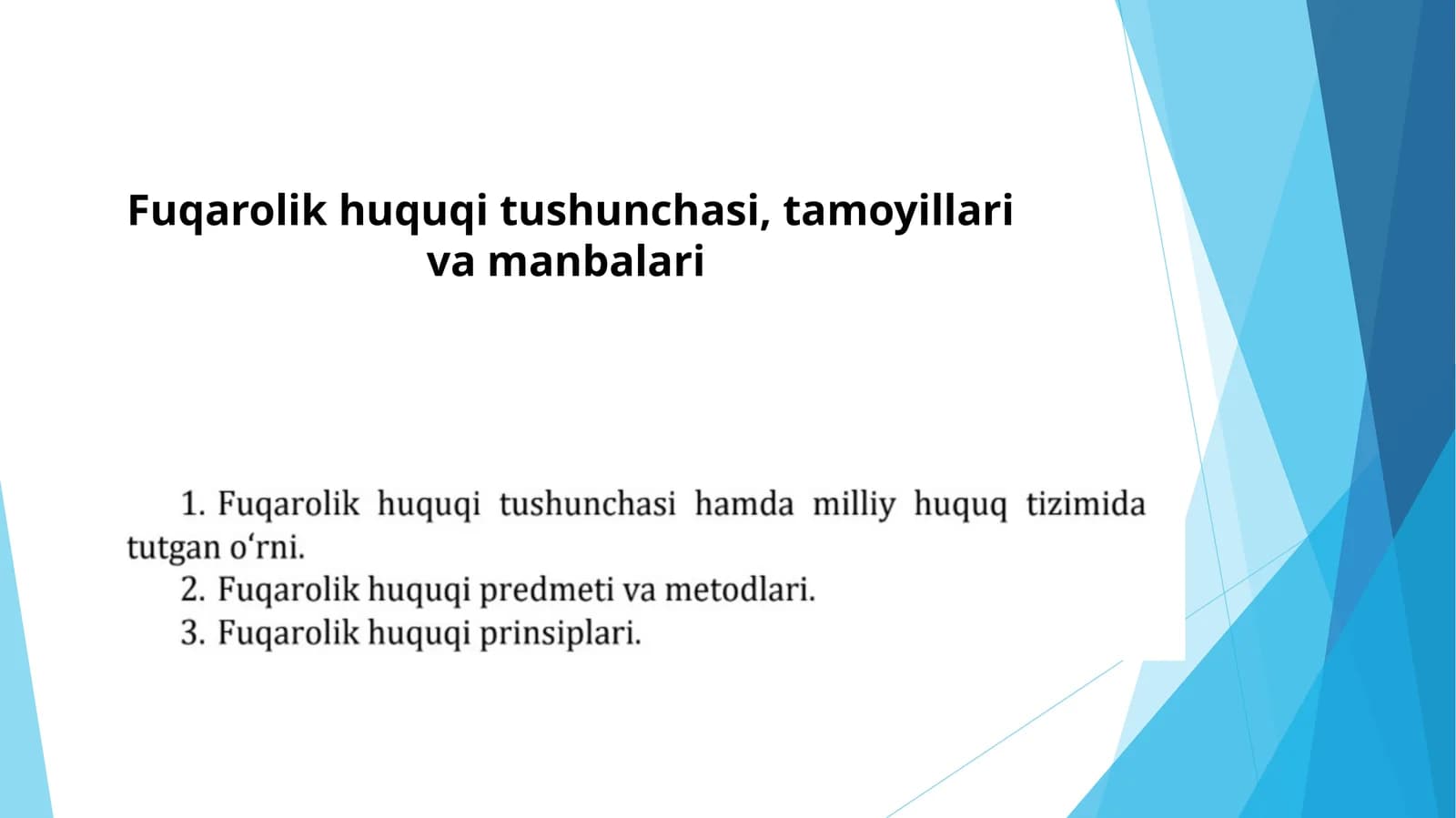 Fuqarolik huquqi tushunchasi