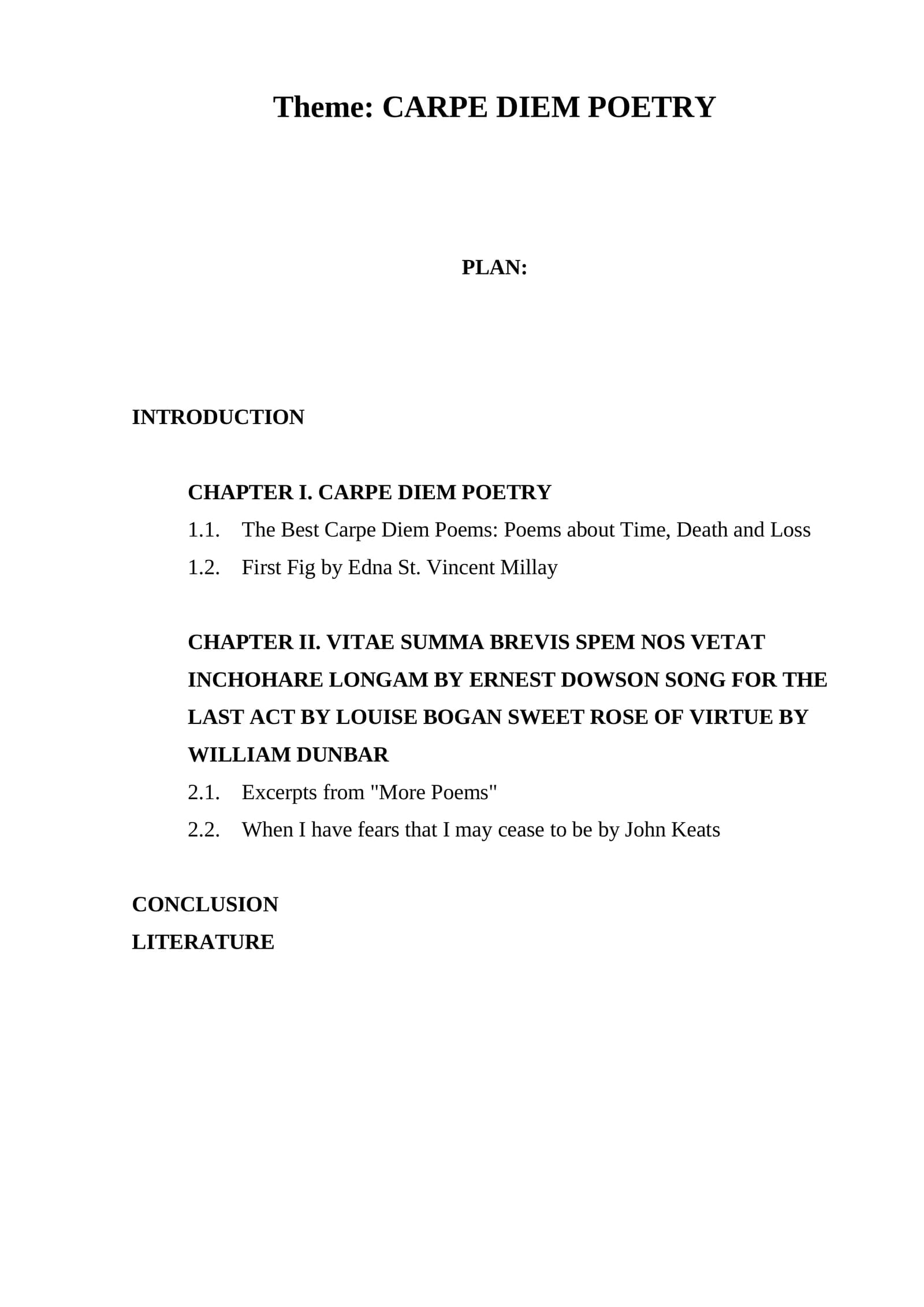 CARPE DIEM POETRY