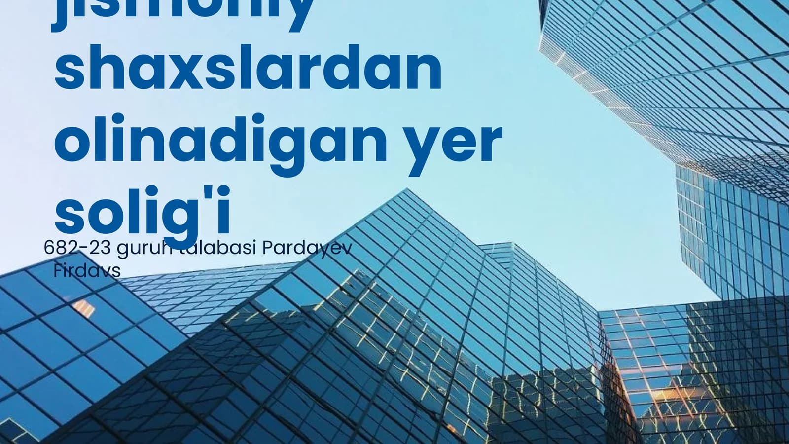 Yer solig'i va yuridik shaxslar