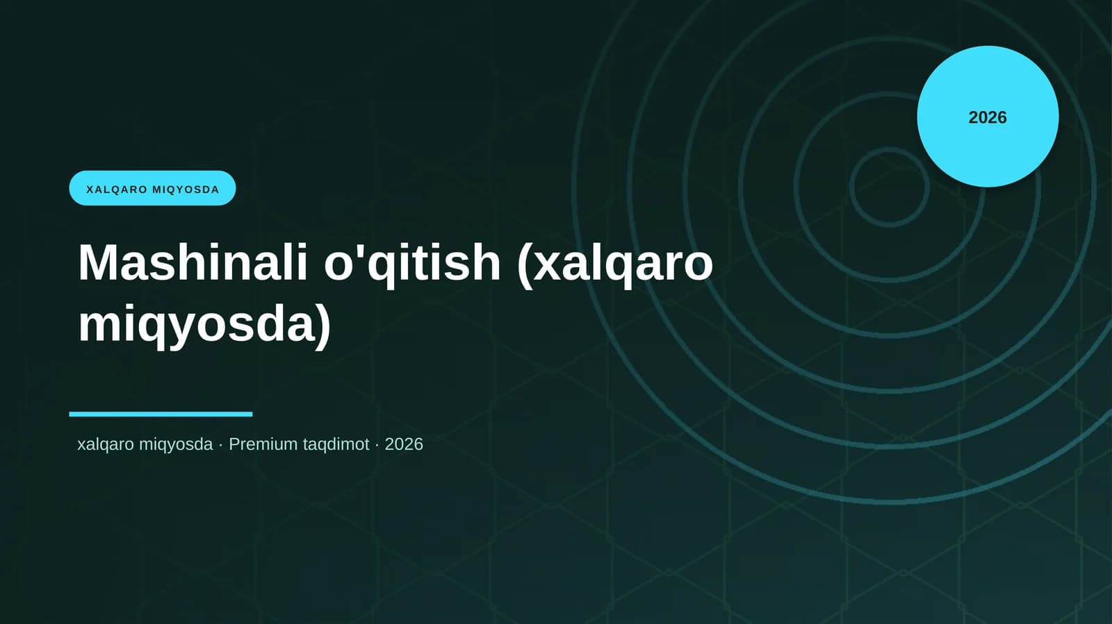 Mashinali o'qitish (xalqaro miqyosda)